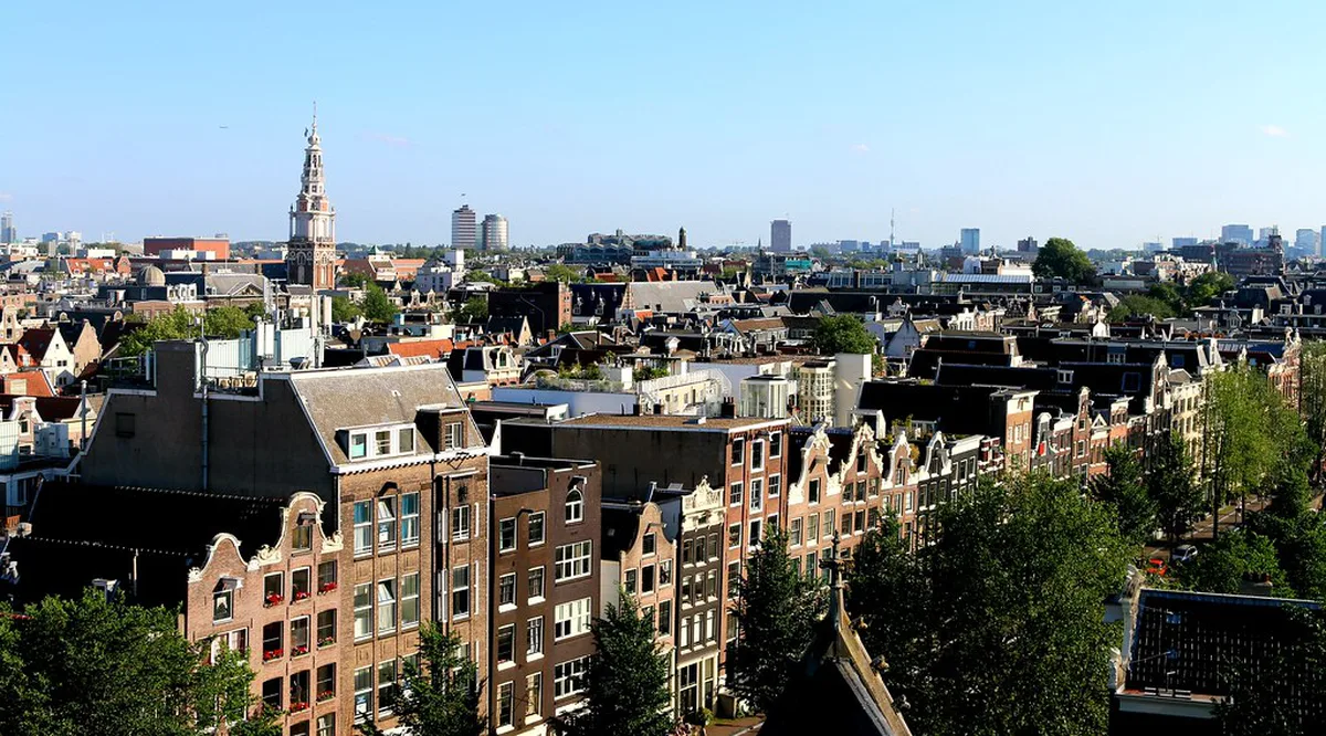 Wallen and historic canal architecture in Amsterdam, Netherlands