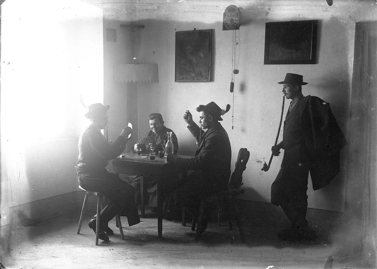 Diners at outdoor tables of a traditional gostilna restaurant in Ljubljana's old town — 1