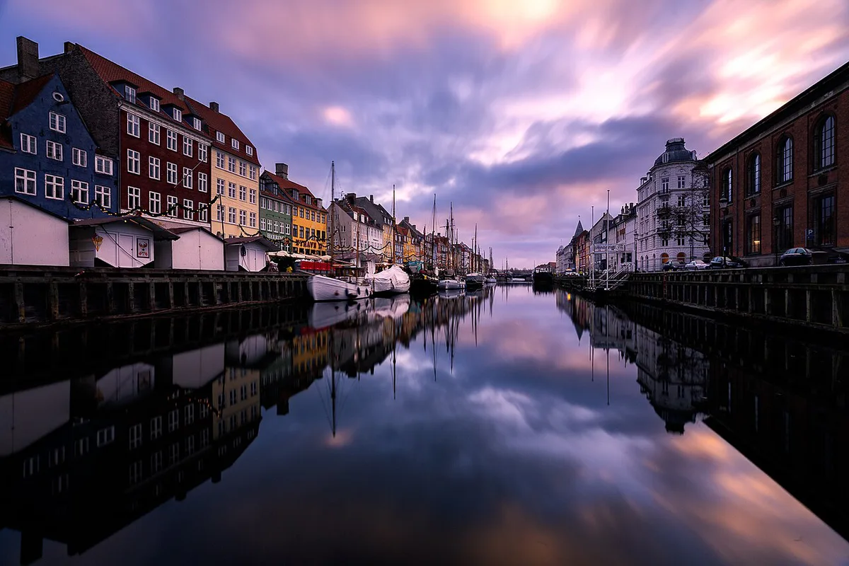 Quiet spring morning along a Copenhagen canal with few tourists in sight — 2
