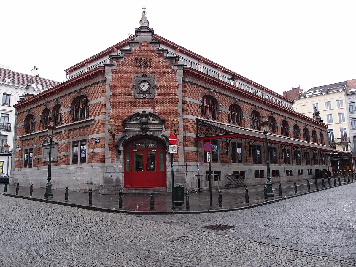 The neo-Flemish-Renaissance facade of Halles Saint-Géry in the Dansaert quarter of Brussels — 1