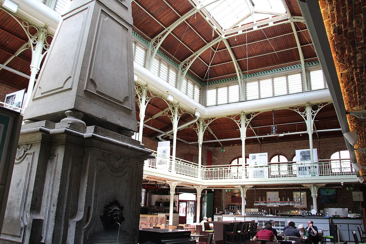 The neo-Flemish-Renaissance facade of Halles Saint-Géry in the Dansaert quarter of Brussels — 2