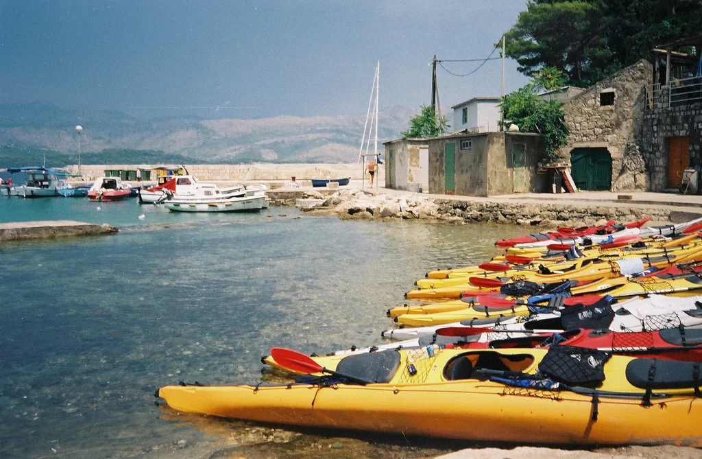 Turquoise water and a car-free village on Lopud island in the Elaphiti archipelago near Dubrovnik — 1