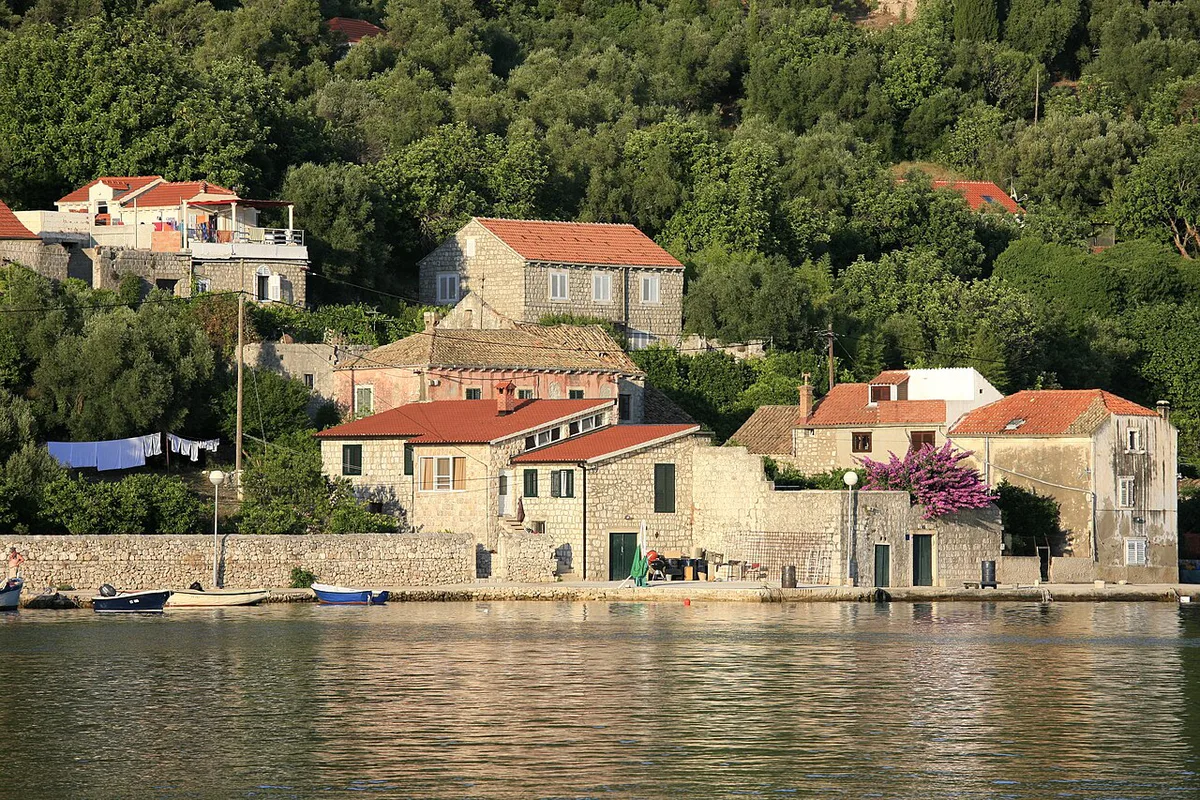 Turquoise water and a car-free village on Lopud island in the Elaphiti archipelago near Dubrovnik — 2