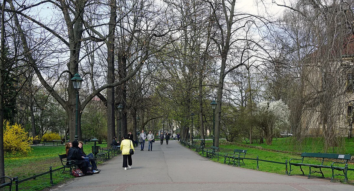 The green Planty park ring that circles Kraków's Old Town on the site of the former moat — 2