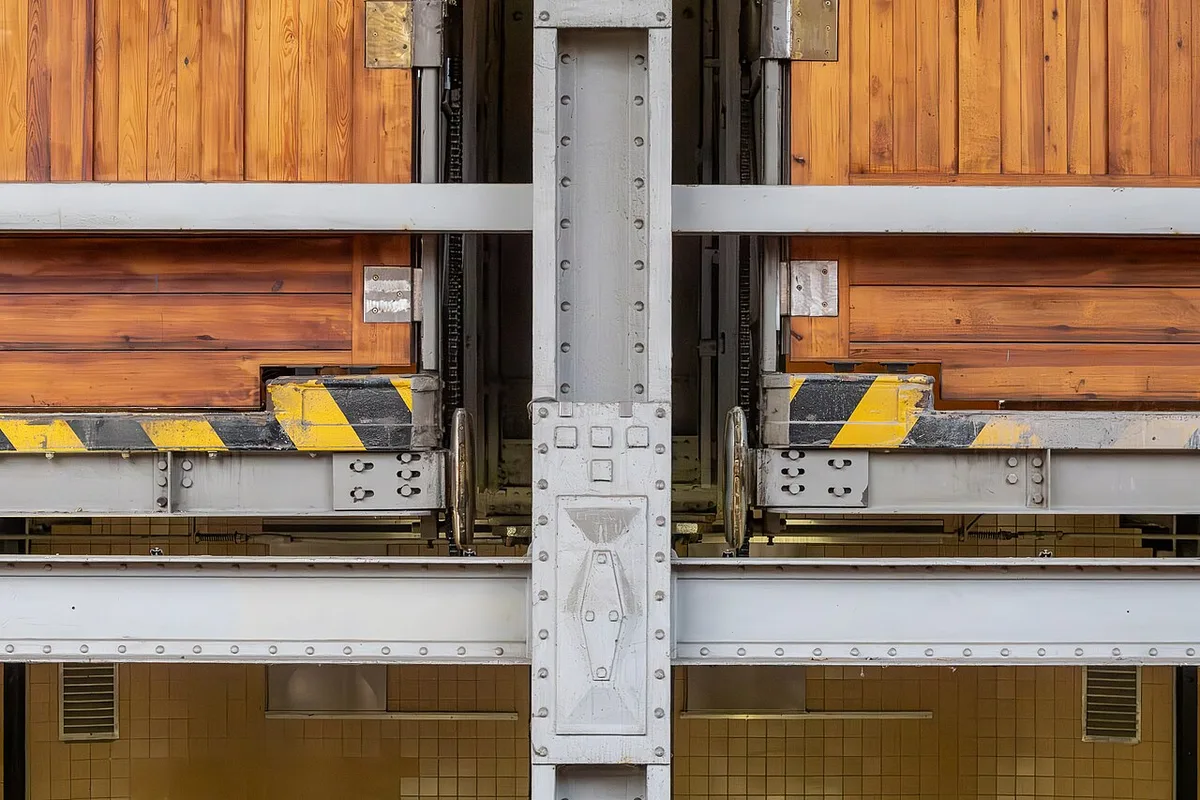 Timber-framed 17th-century almshouses lining the narrow Krameramtswohnungen courtyard in Hamburg — 1
