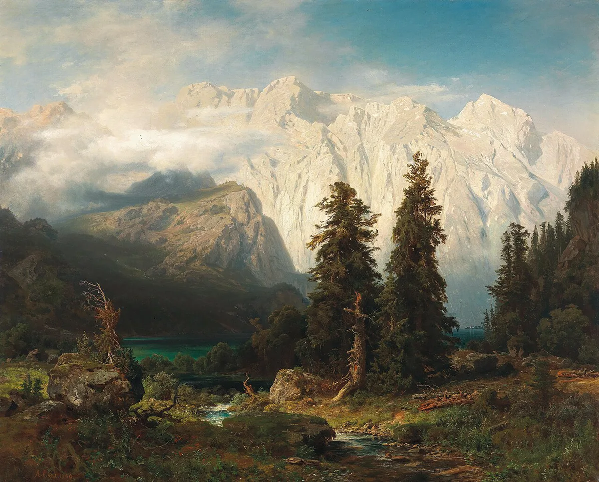 Electric boat crossing the turquoise water of Königssee toward St. Bartholomä church near Berchtesgaden — 2