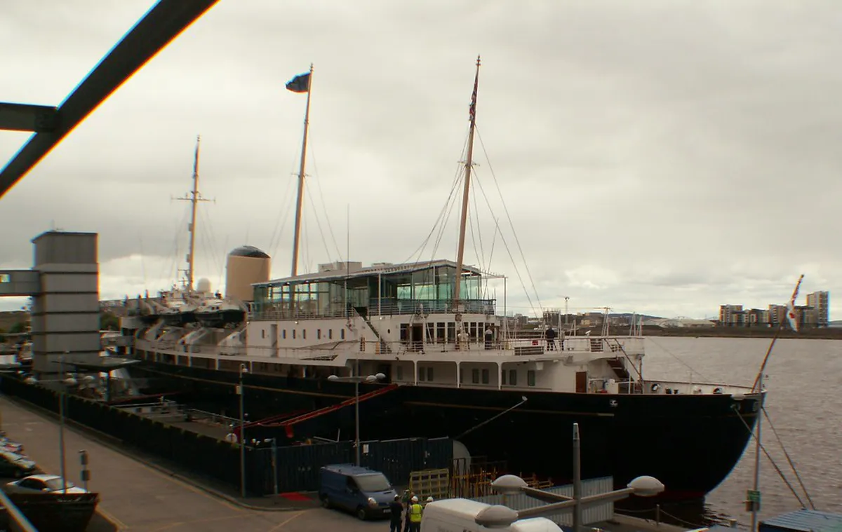 Royal Yacht Britannia and Ocean Terminal in Edinburgh