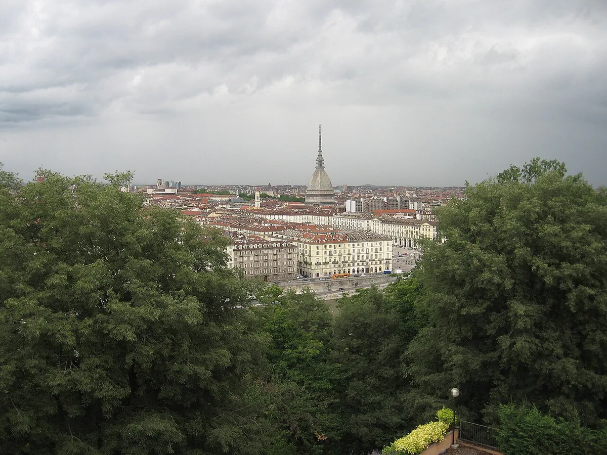 Panoramic view of Turin and the Alps from the Monte dei Cappuccini viewpoint — 2