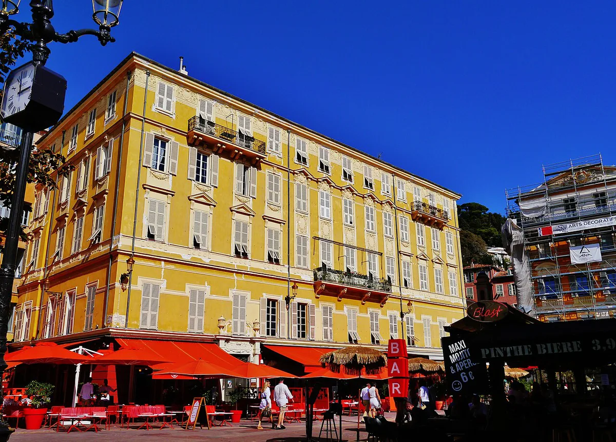 Narrow ochre-colored streets in the Vieux Nice old town — 2