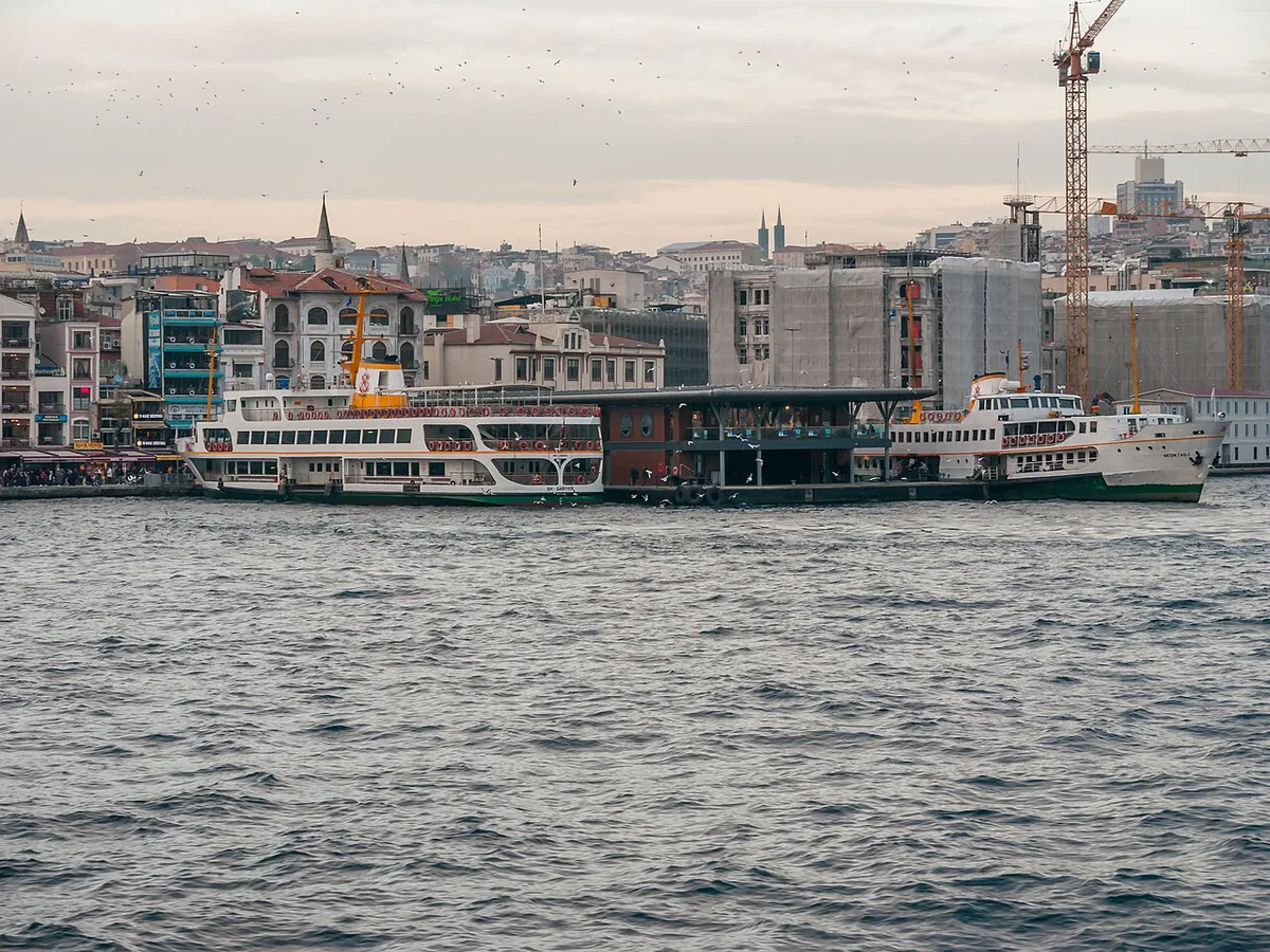 Ferry crossing the Bosphorus between the European and Asian sides of Istanbul — 1