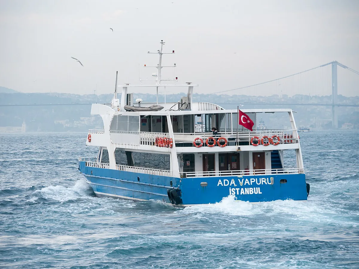 Ferry crossing the Bosphorus between the European and Asian sides of Istanbul — 2