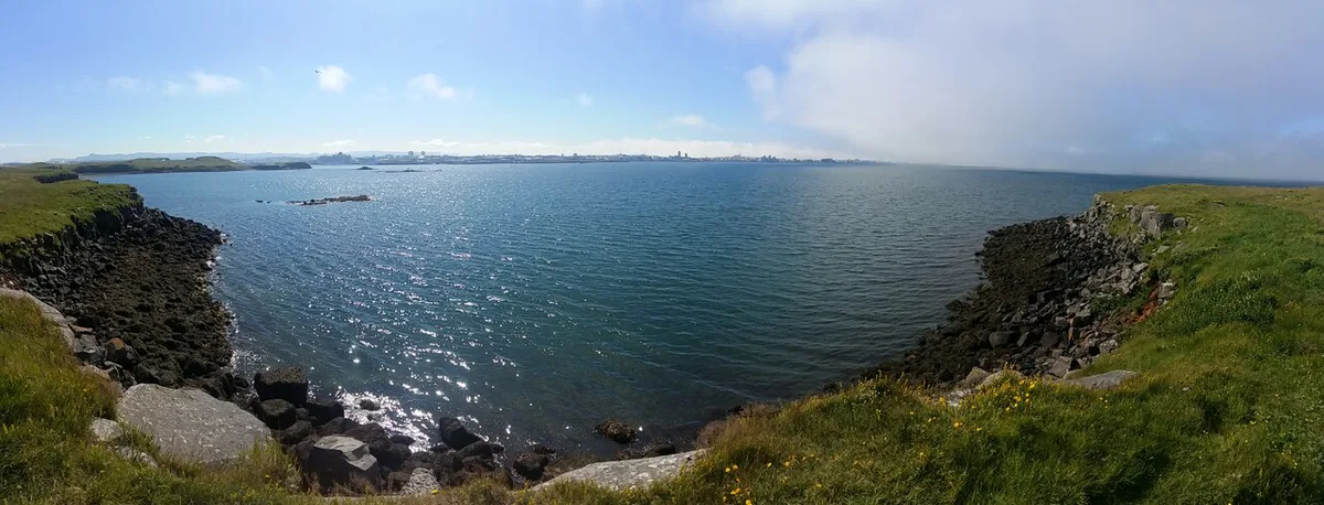 Panoramic view from the Viðey island — 2
