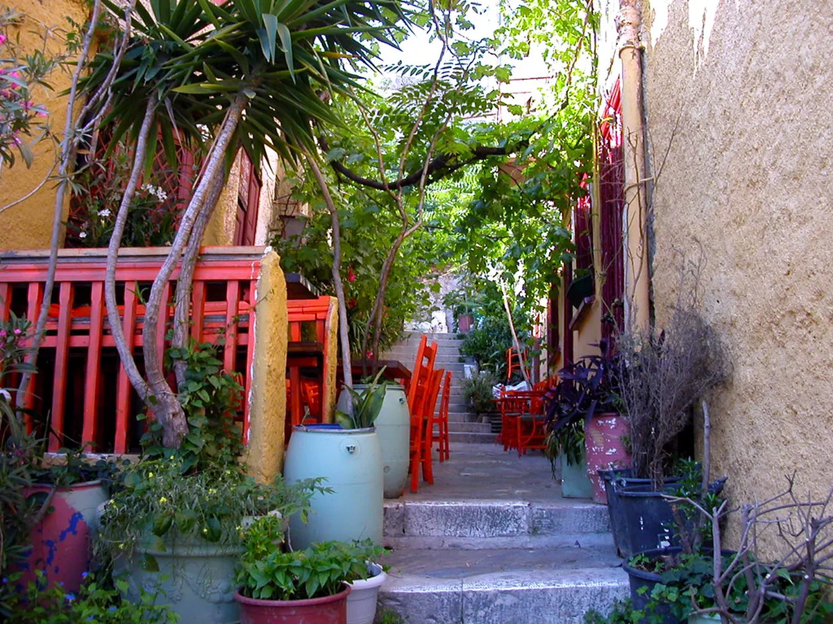 Historical Attractions Plaka District in Athens, Greece