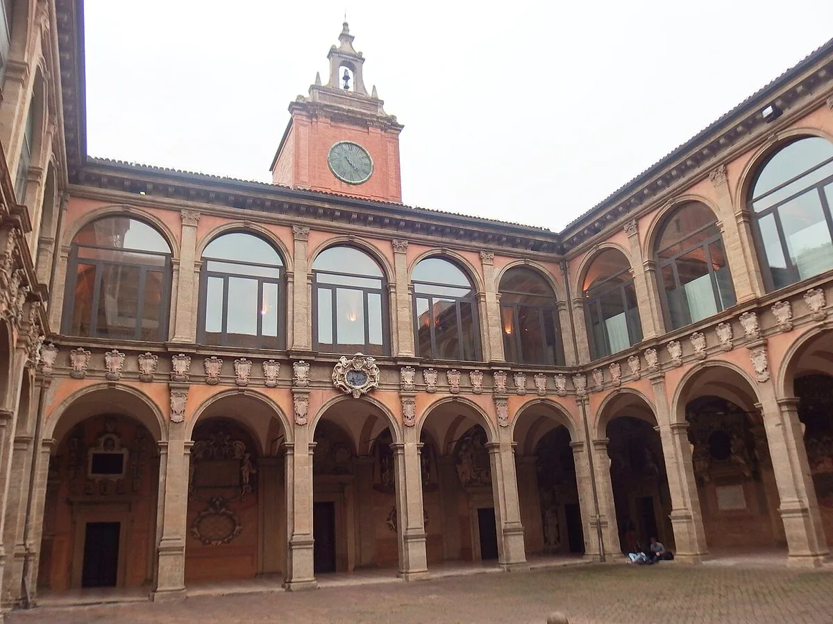 Small wooden shutter window revealing the hidden Canale delle Moline in Bologna — 2