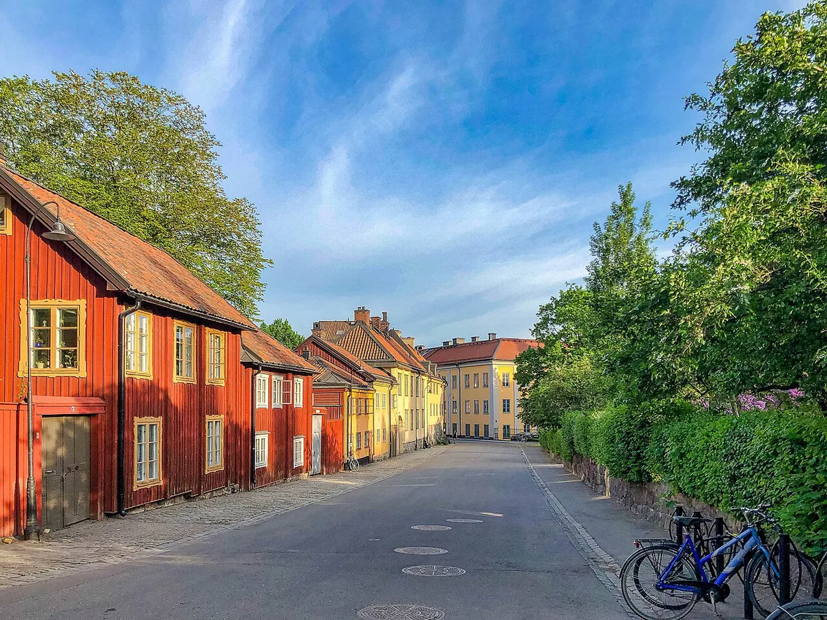 Outdoor cafes and bars around Nytorget square in Södermalm, Stockholm — 1