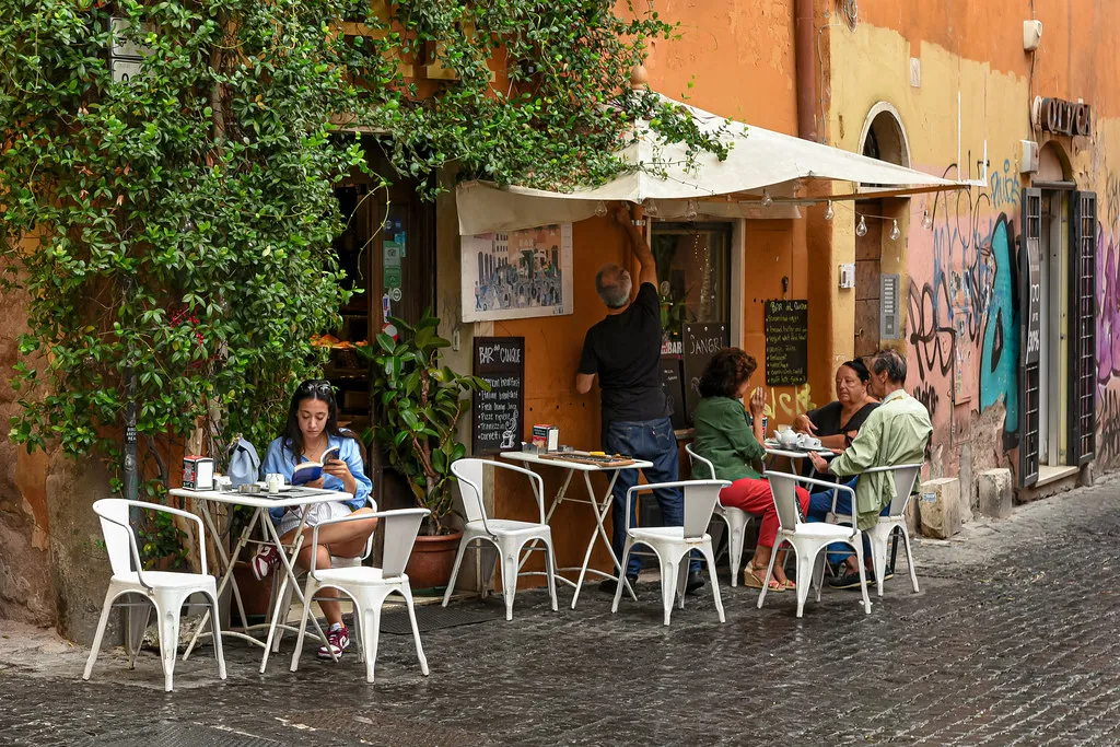 Bars and Cafes in Trastevere in Rome