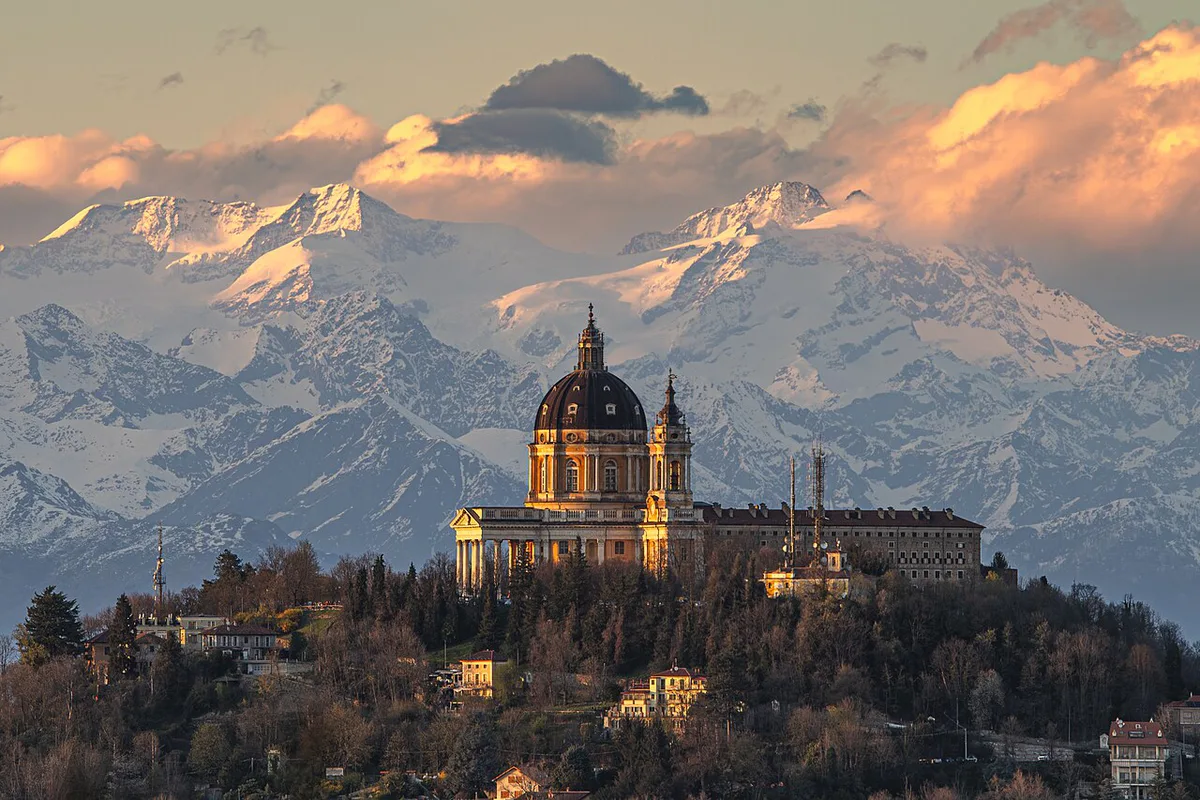 The historic rack tramway climbing to the Basilica di Superga above Turin — 2