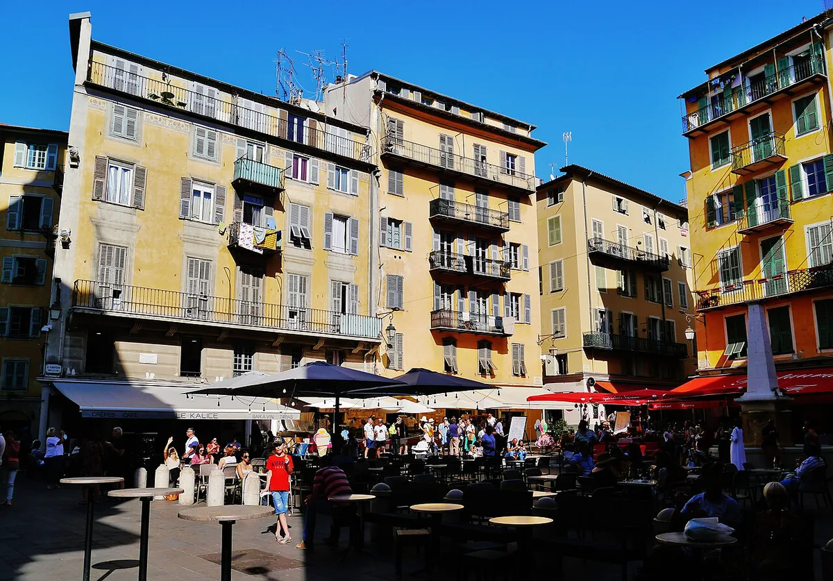 Colorful narrow streets and shuttered facades in the Vieux Nice old town — 2